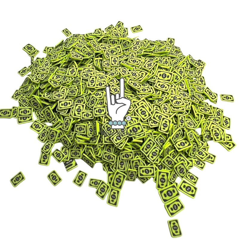 Cash Money Polymer Clay Pieces for Epoxy and UV Resin Art