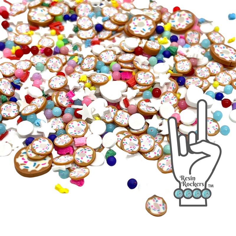 Donuts and Confetti Polymer Clay Mega Mix Snow Globe and Shaker Filler