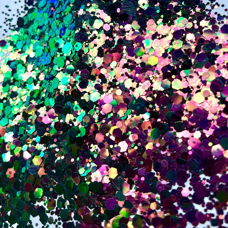 Karma Chameleon Pixie for Poxy MEGA Chunky Mix Glitter 2 oz.