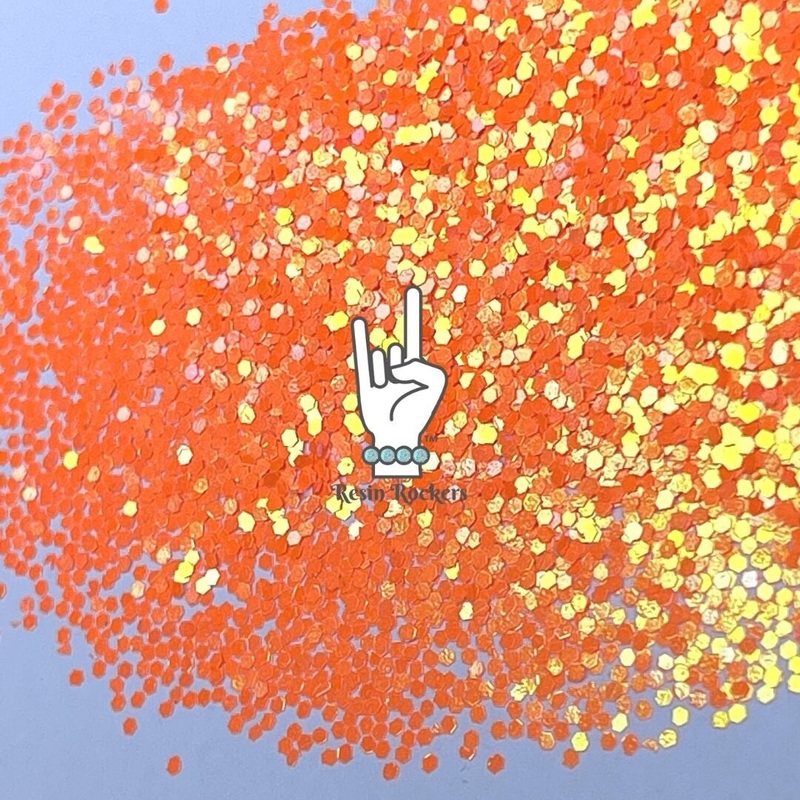 Orange Crush Premium Pearl Iridescent Pixie for Poxy 1/24 Medium Glitter