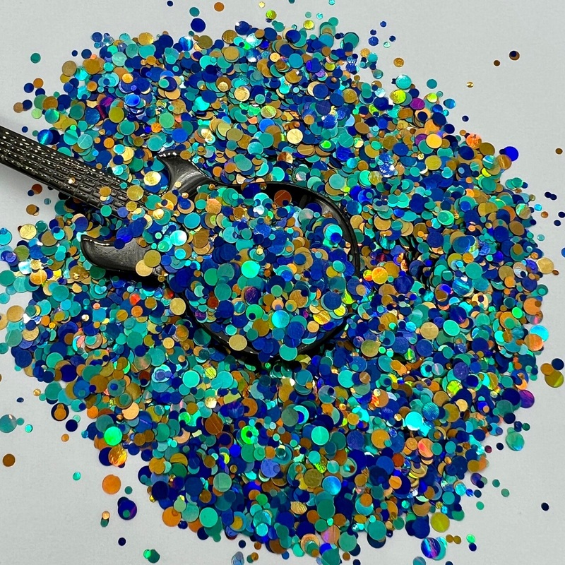 The Lion Sleeps Tonight Premium Holographic Pixie for Poxy Dot Chunky Glitter Mix