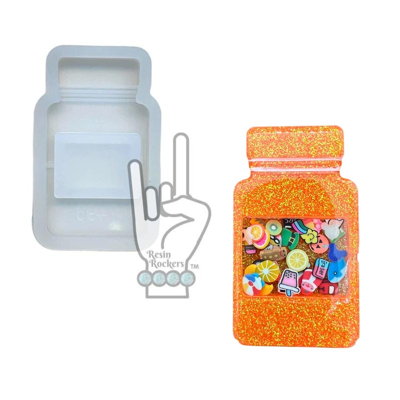 UV Safe Medicine Bottle Shaker Badge Reel or Phone Grip Shaker Silicone Mold for Epoxy and UV Resin Art