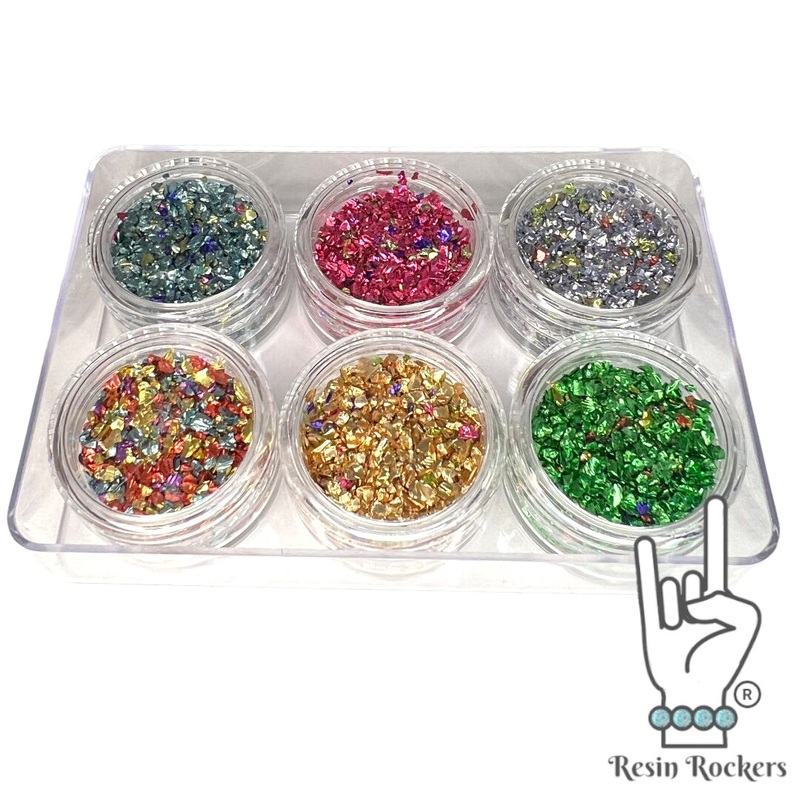 Mini German Glitter Sampler Combo of 6 Pixie for Poxy